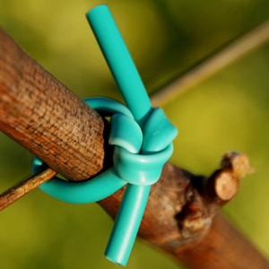 Flexible vinyl tubing for tying fruit trees & vines to trellising wires and structure